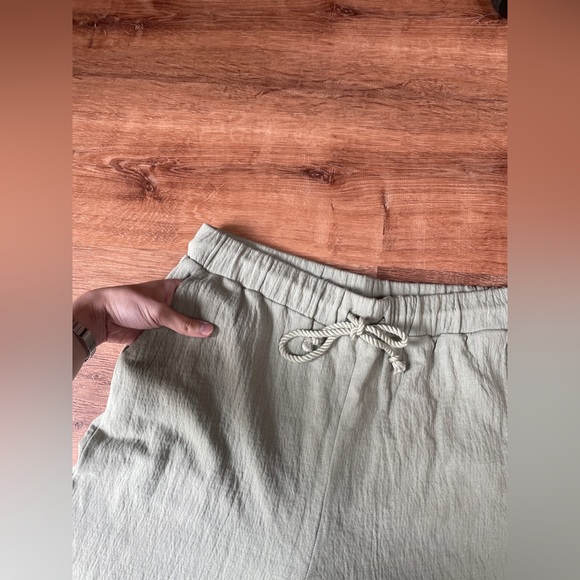 NWT Madewell Golden Bay pants medium joggers drawstring casual cotton green - Picture 5 of 12